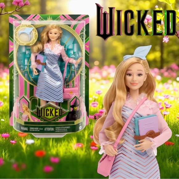 Wicked Glinda At Shiz University Fashion Doll with Fashions & Accessories NWT - Picture 1 of 9